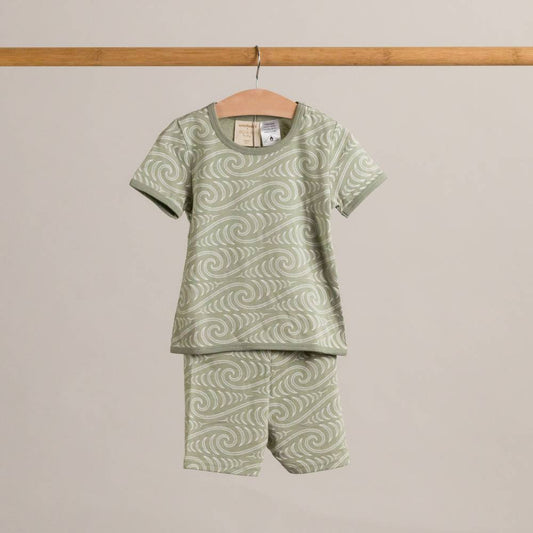 Woolbabe X BO & KO Collab Summer Pyjamas - Flax Ngaru