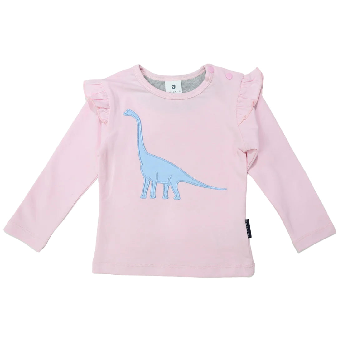 korango | Top With Brachiosaurs Applique | Pink