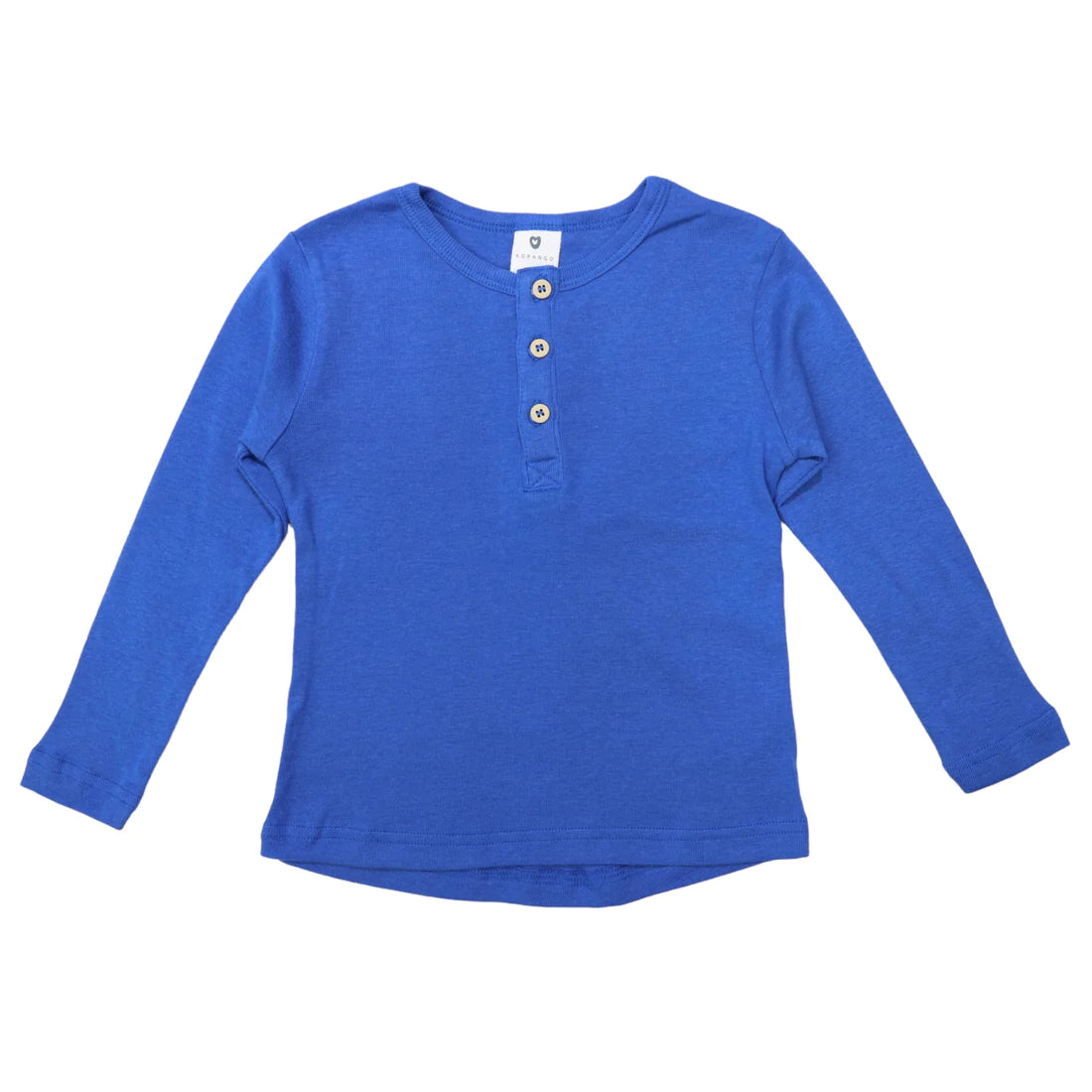 Korango | Cotton Modal Henley Top | Victoria Blue