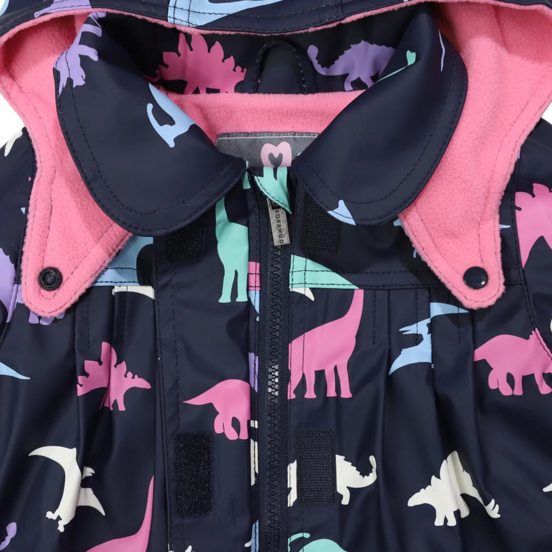Korango Rainwear | Girl Dinosaur Colour Change Raincoat | Navy
