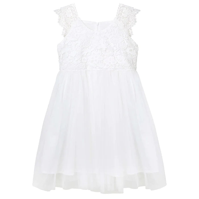 Designer Kidz | Angie Lace Bodice Dress | Ivory