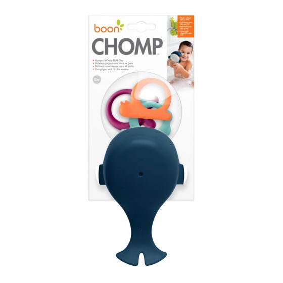 Boon | Chomp Hungry Whale Bath Toy - Navy