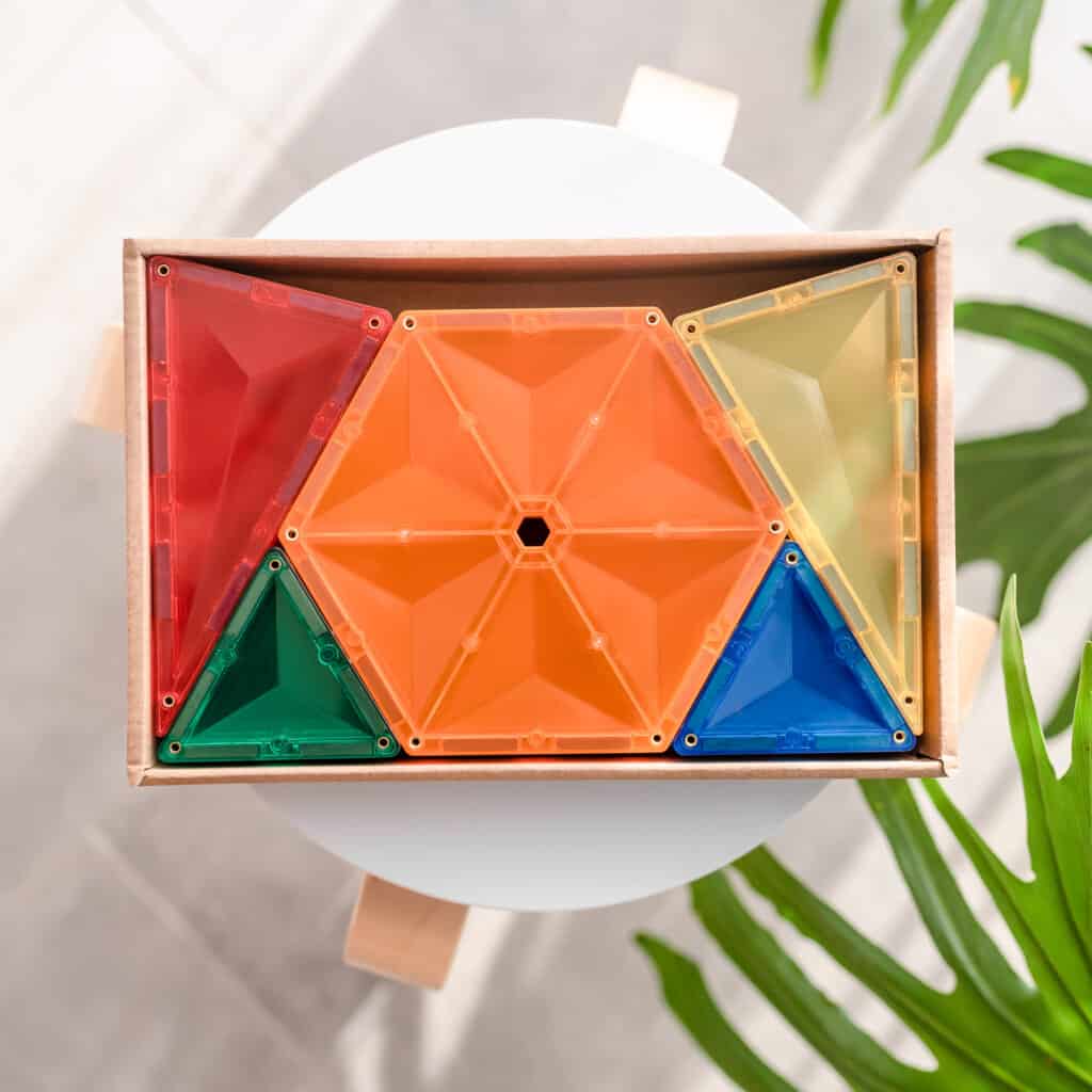 Connetix | Magnetic Tiles | Rainbow Geometry Pack 30 pieces