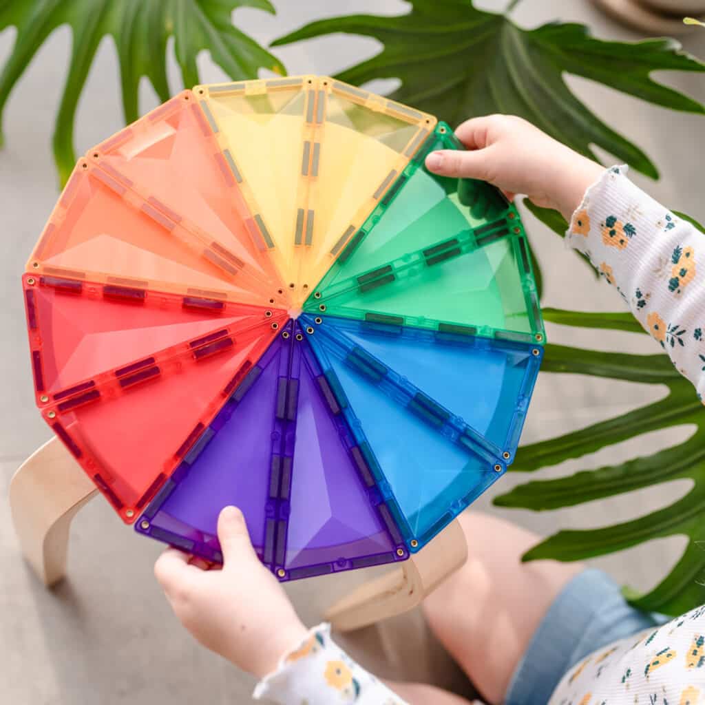 Connetix | Magnetic Tiles | Rainbow Geometry Pack 30 pieces