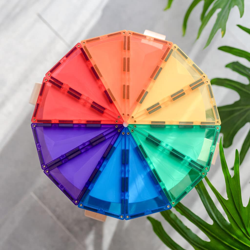 Connetix | Magnetic Tiles | Rainbow Geometry Pack 30 pieces