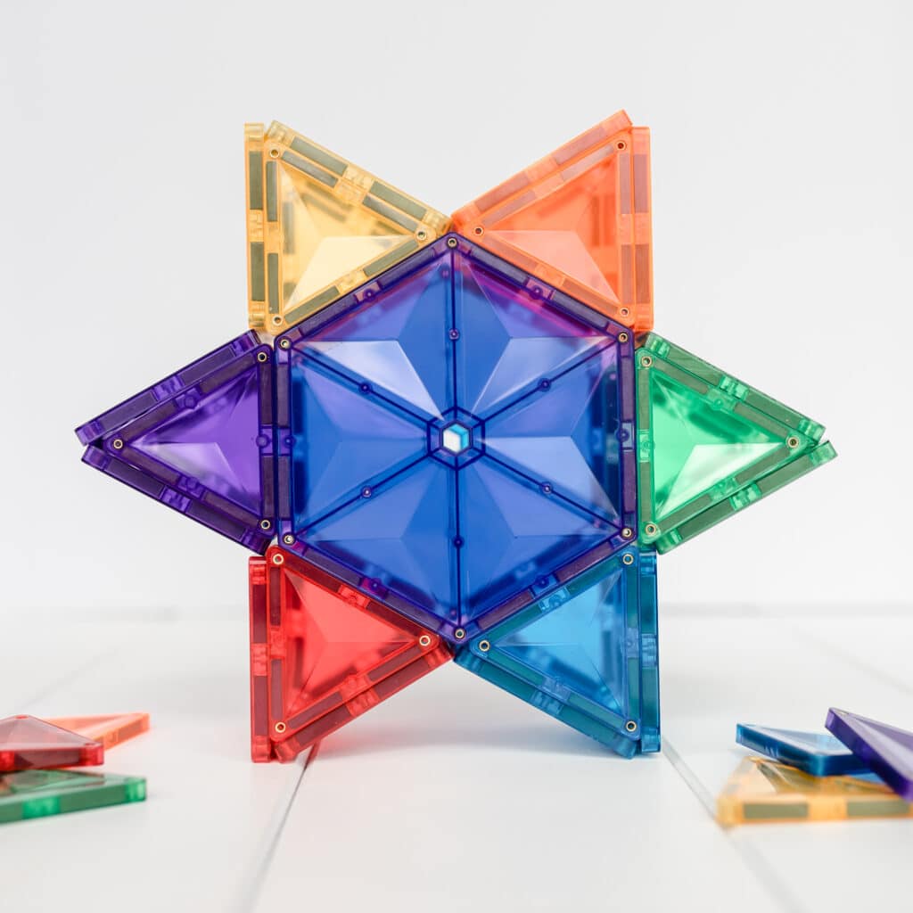 Connetix | Magnetic Tiles | Rainbow Geometry Pack 30 pieces