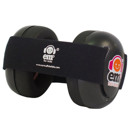 Ems for Kids | Baby Earmuffs | Black Earmuffs & Black Band