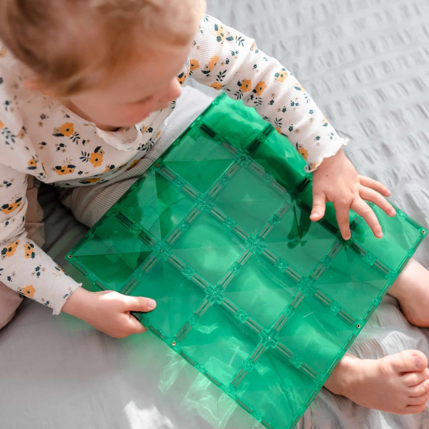 Connetix | Magnetic Tiles | Rainbow Blue & Green Base Plate 2 piece