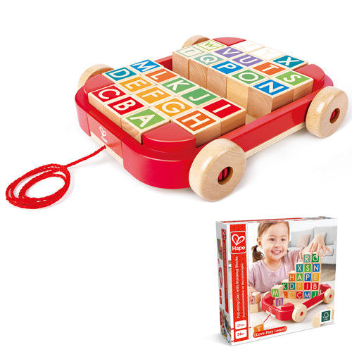 Hape | Pull-along Cart with Stacking Blocks