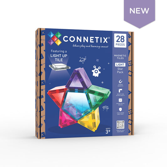 Connetix | Magnetic Tiles | Light Star Pack 28 pieces