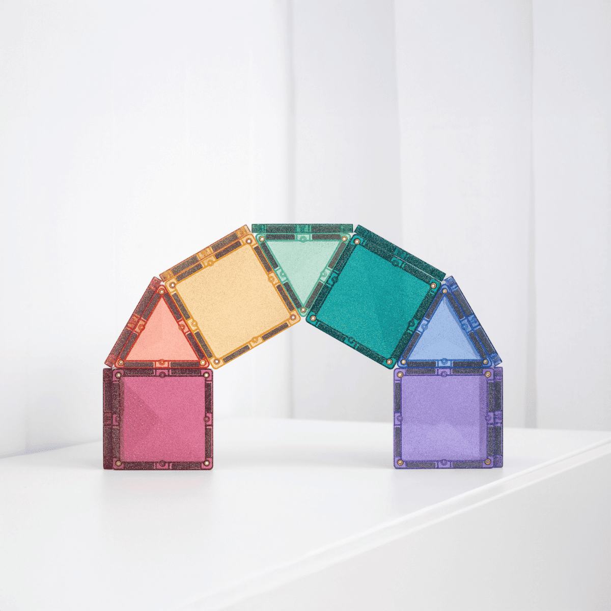 Connetix | Magnetic Tiles | Glitter Castle Pack 48 pieces