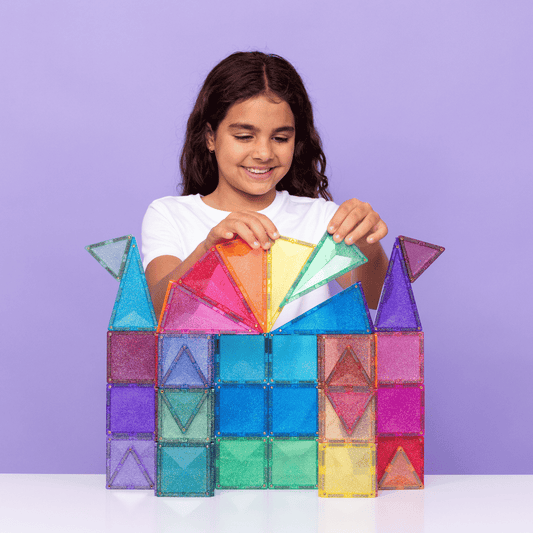 Connetix | Magnetic Tiles | Glitter Castle Pack 48 pieces