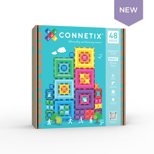 Connetix | Magnetic Tiles | Bright Portal Pack 48 pieces