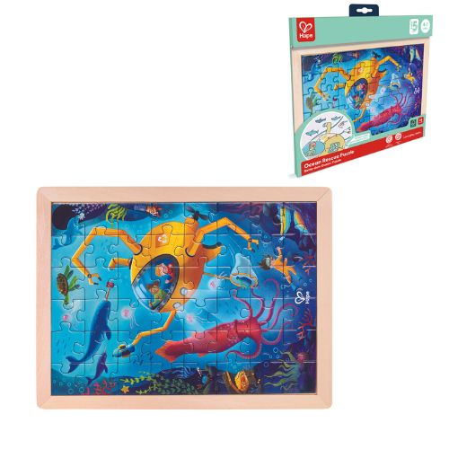 Hape | Double Sided Colour Puzzle 24pc Ocean Rescue