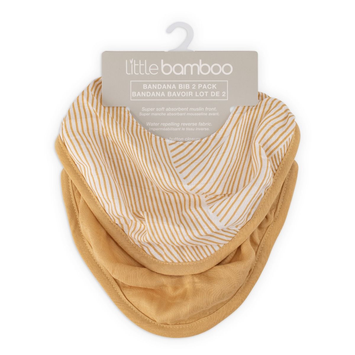 Little Linen | Little Bamboo | Muslin Bib 2PK | Marigold