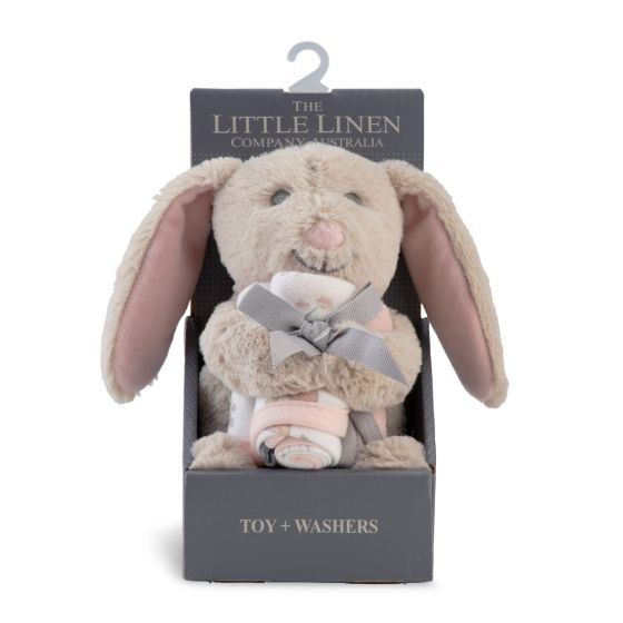 Little Linen | Plush Toy & Washers - Harvest Bunny