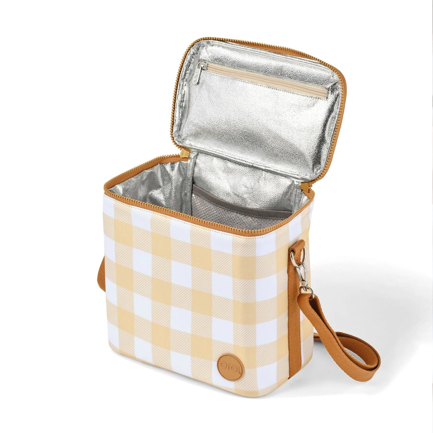 OiOi | Midi Insulated Lunch Bag |  Beige Gingham