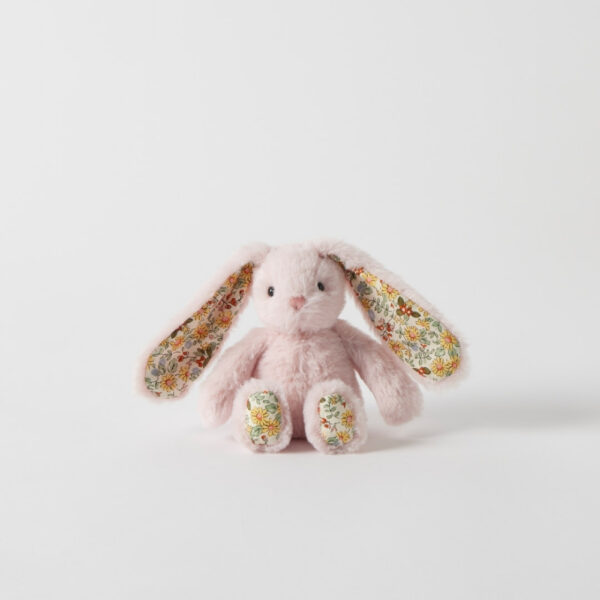 Jiggle & Giggle Floral Pink Bunny Rattle