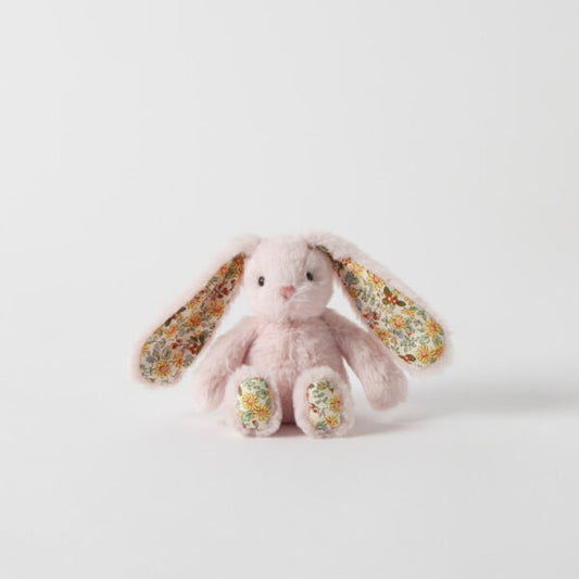 Jiggle & Giggle Floral Pink Bunny Rattle