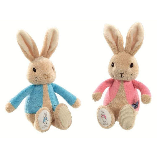 Peter Rabbit Plush Silky Rattle | Peter & Flopsy Bunny
