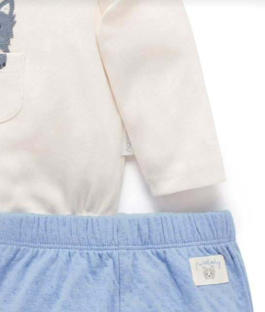 Purebaby |  Piece Set | Bluestone Melange