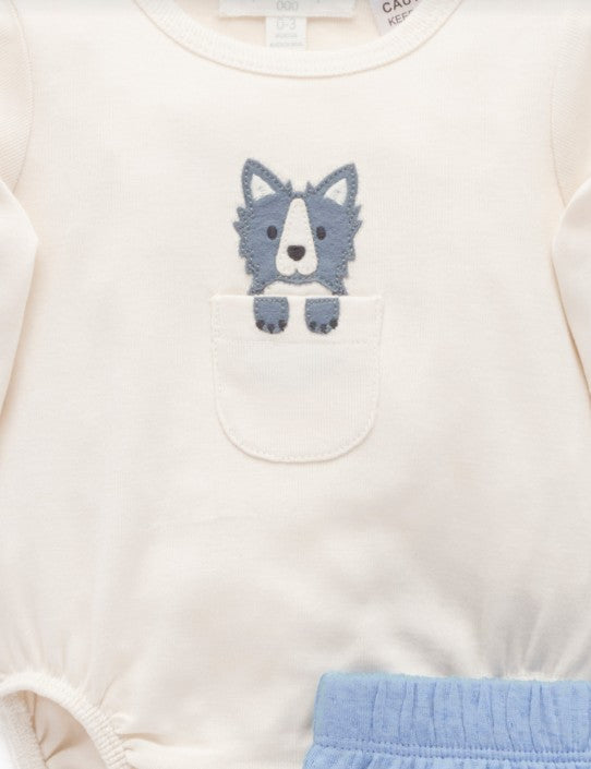 Purebaby |  Piece Set | Bluestone Melange