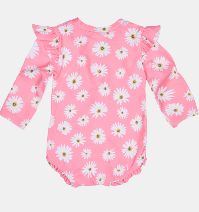 Toshi | Swim Onesie Long Sleeve | Ripple Daisy Watermelon