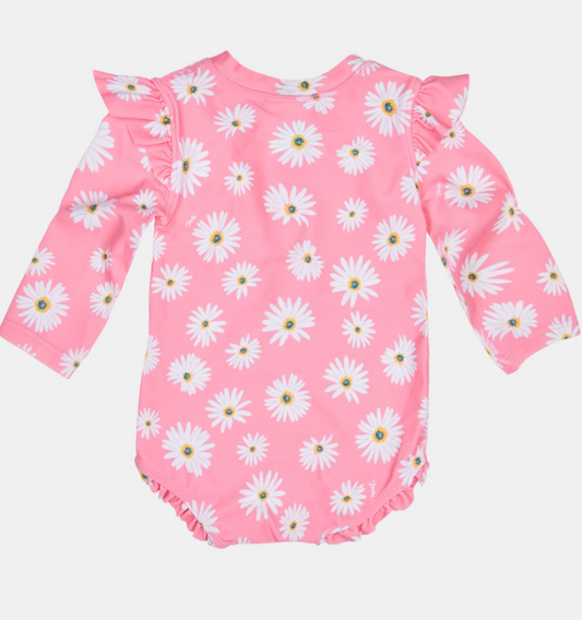 Toshi | Swim Onesie Long Sleeve | Ripple Daisy Watermelon