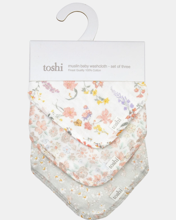 Toshi | Baby Washcloth Muslin-3pcs