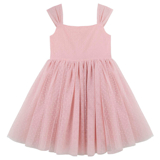 Designer Kidz | Emmy Flocked Spot Dress - Tween (Size 10)