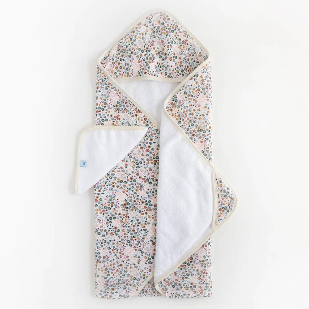 Little Unicorn | Hooded Towel + Wash Cloth | Pressed Petals