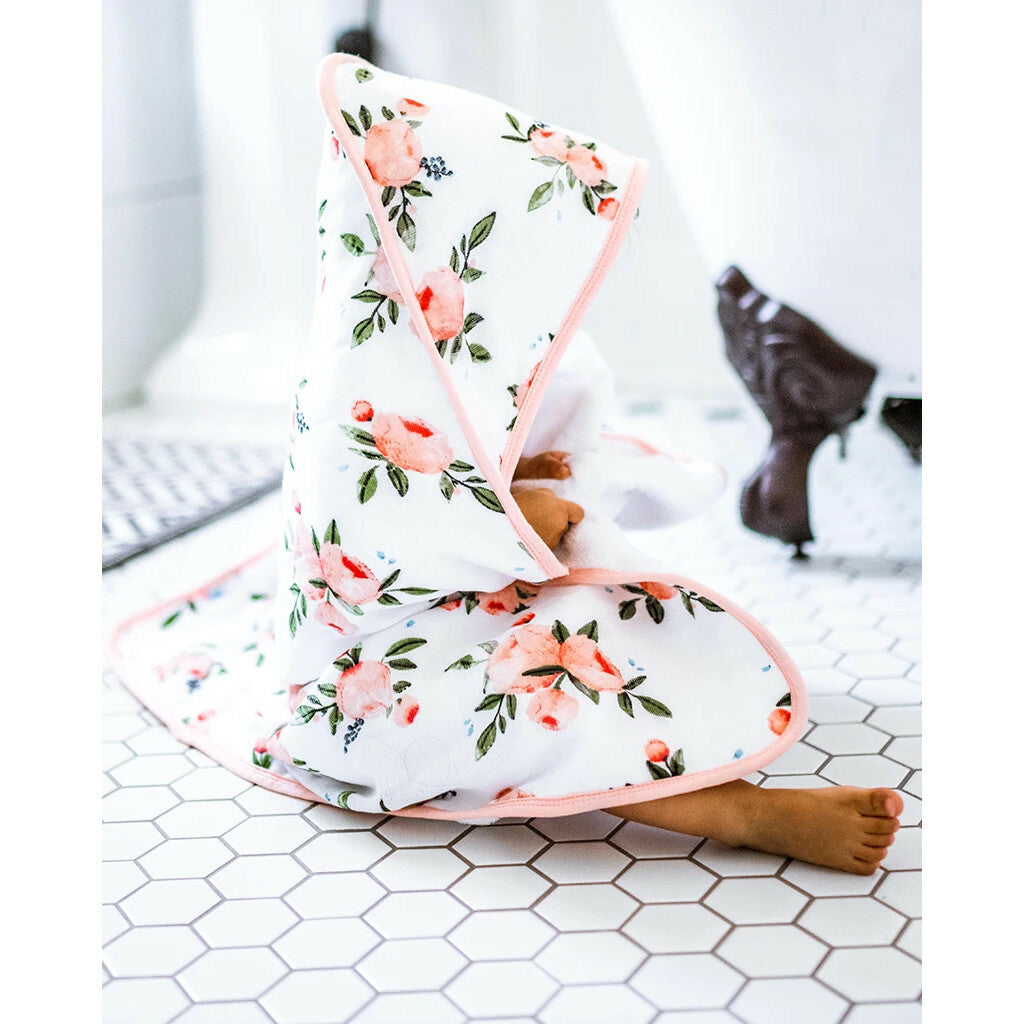 Little Unicorn | Hooded Towel + Wash Cloth | Watercolour Roses