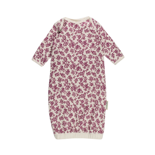Woolbabe Merino/Organic Cotton Gown - Limited Edition - Natural Plum Manuka