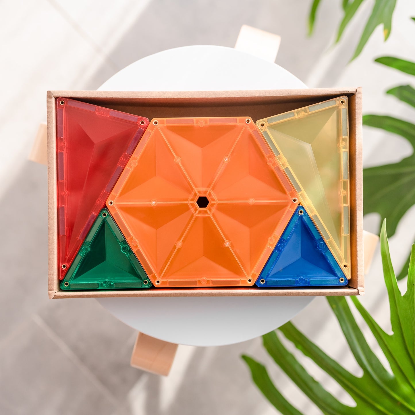 Connetix | Magnetic Tiles | Rainbow Geometry Pack | 30 Pieces