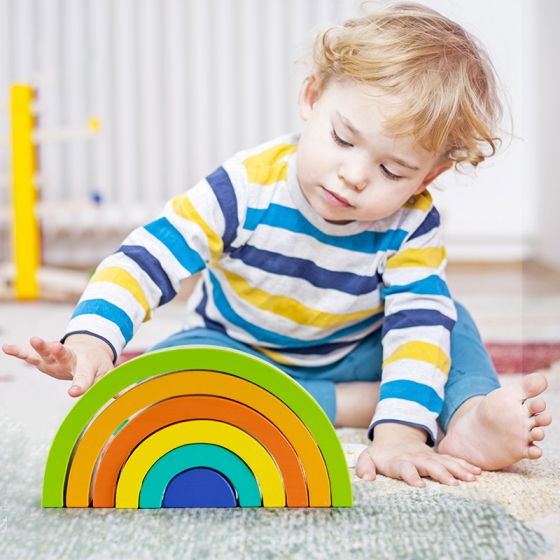 Phoohi | Rainbow Stacker | Wooden Rainbow Toy