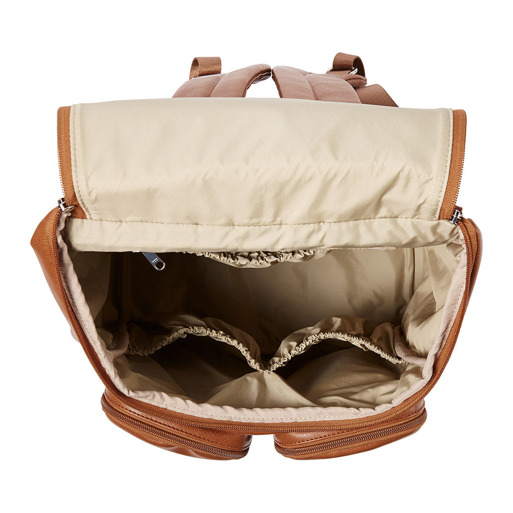 OiOi | Faux Leather Nappy Backpack - Tan