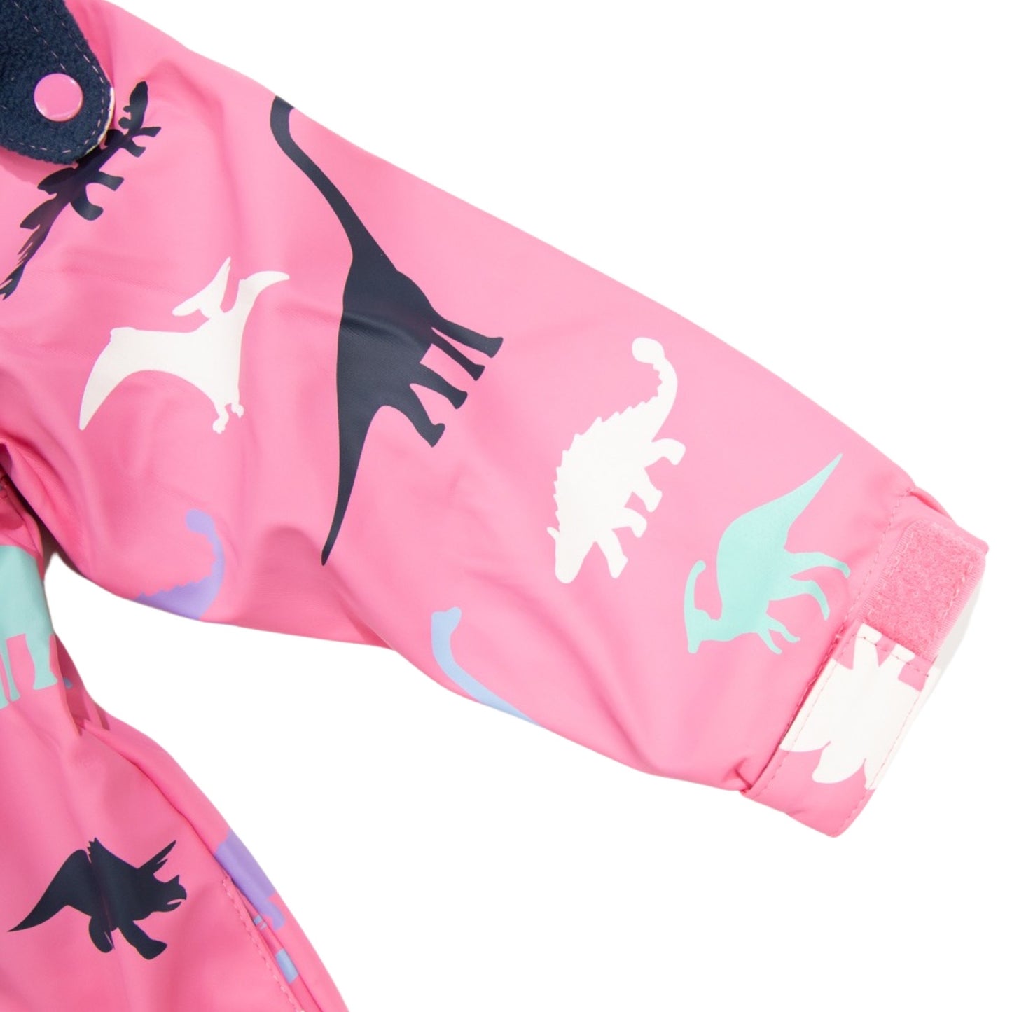 Korango Rainwear | Girl Dinosaur Colour Change Raincoat | Hot Pink