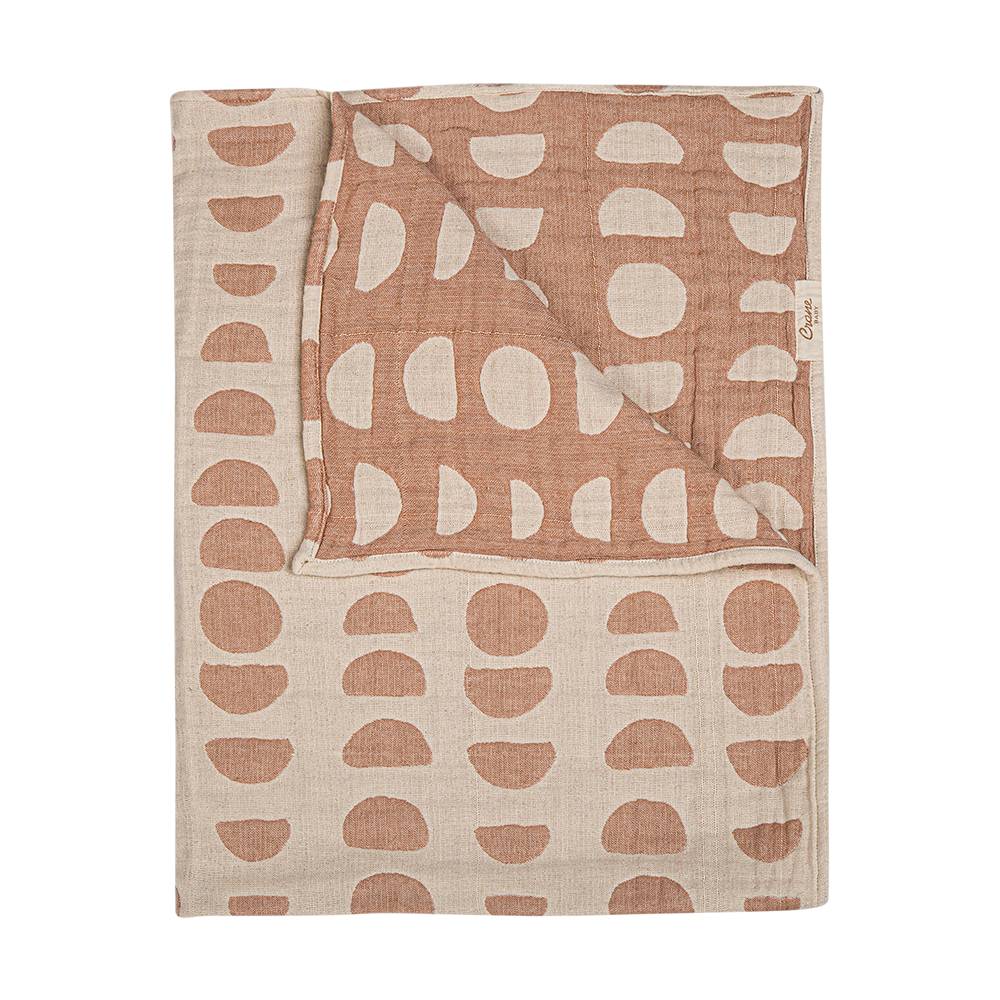 Crane Baby Jacquard Blanket | Kendi - Copper Moon Phase