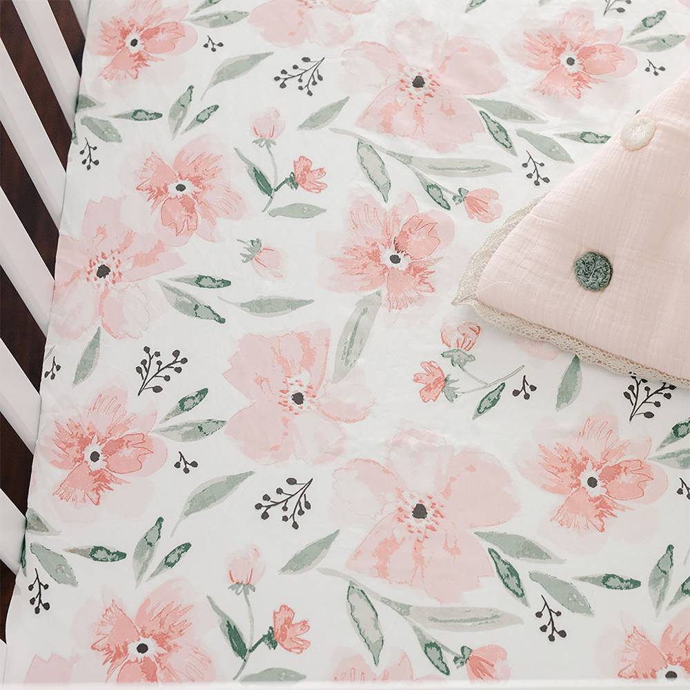 Crane Baby Cot Fitted Sheet | Parker Collection - Parker Floral