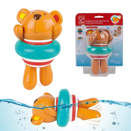Hape | Swimmer Teddy | Wind-Up Toy