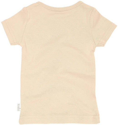 Toshi | Dreamtime Organic Tee Short Sleeve | Almond | Size 2