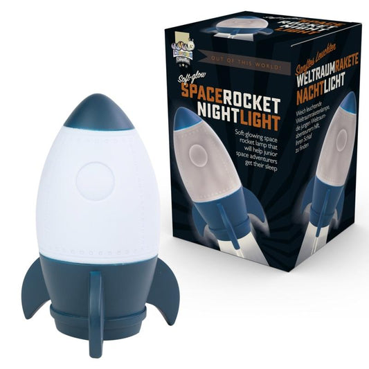 Funtime | Soft-Glow Space Rocket Night Light | Rocket Lamp