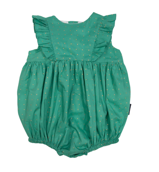 Korango | Gold Spot Frill Sunsuit | Green