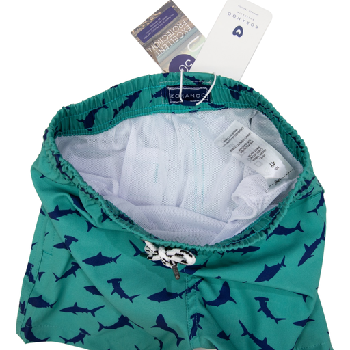 Korango | Shark Print Quick Dry Boardies | Green | 9-12M