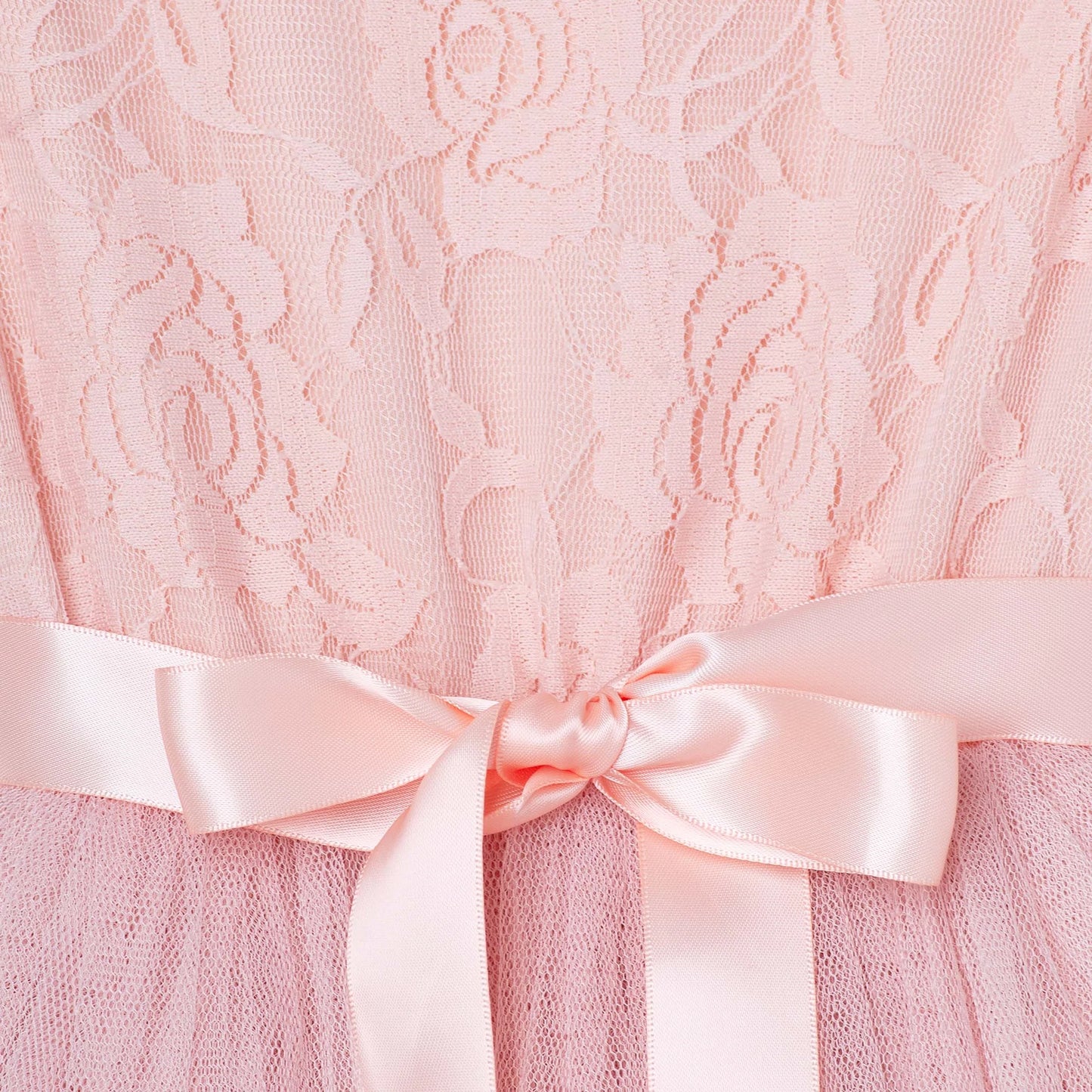 Designer Kidz | Libby Lace Short Sleeved Tutu Dress | Tea Rose