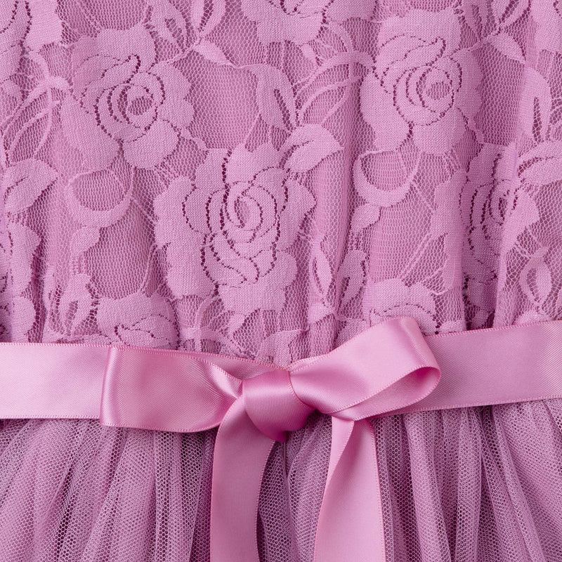 Designer Kidz | Princess Lace Long Sleeve | Tutu Dress | Berry