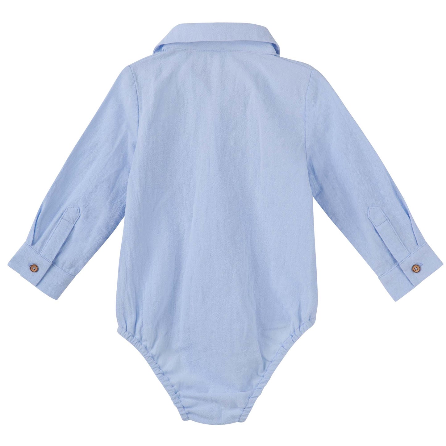 Designer Kidz | Archie Long Sleeved Button Romper | Blue