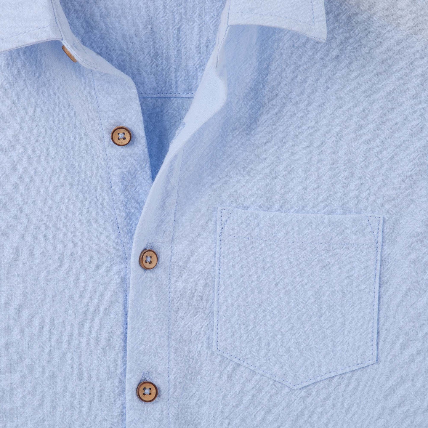 Designer Kidz | Archie Long Sleeved Button Shirt | Blue