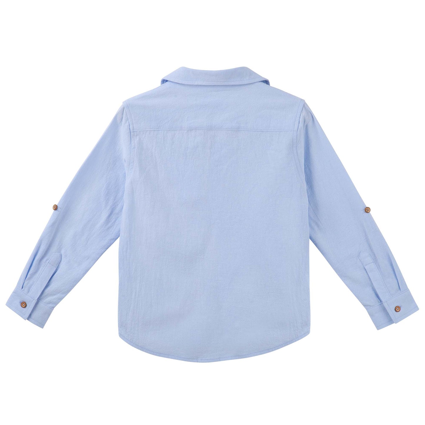 Designer Kidz | Archie Long Sleeved Button Shirt | Blue