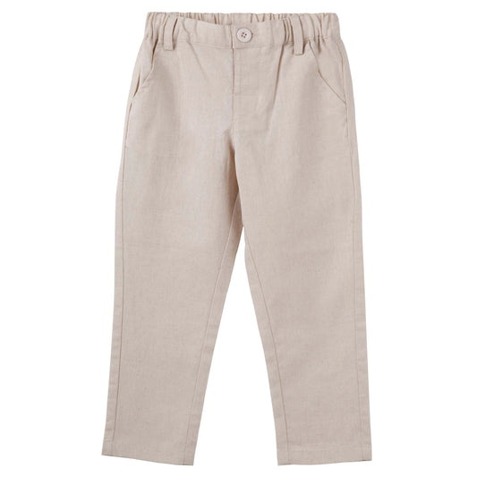 Designer Kidz | Finley Linen Pants | Sand